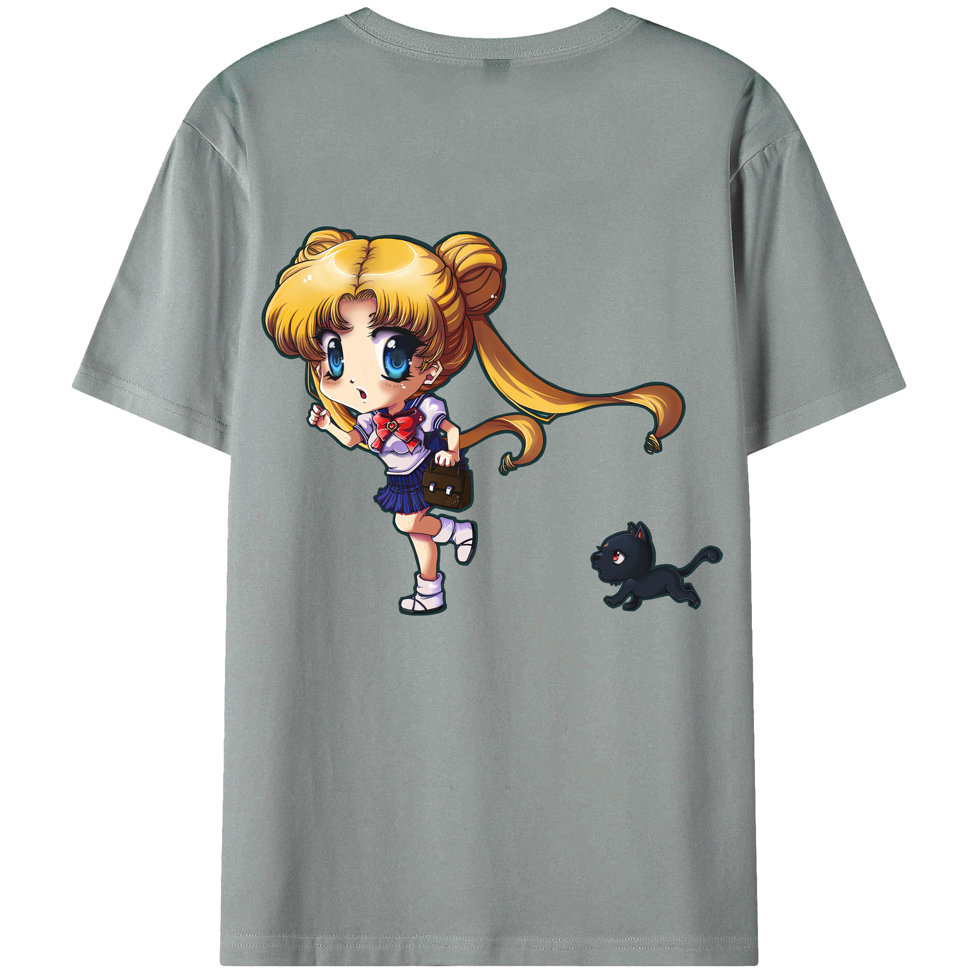 （画像用） 美少女戦士セーラームーン 愛野 美奈子 あいの みなこ Sailor Moon Aino Minako 綿100％ メンズ半袖Tシャツ（バックプリント） 通気性